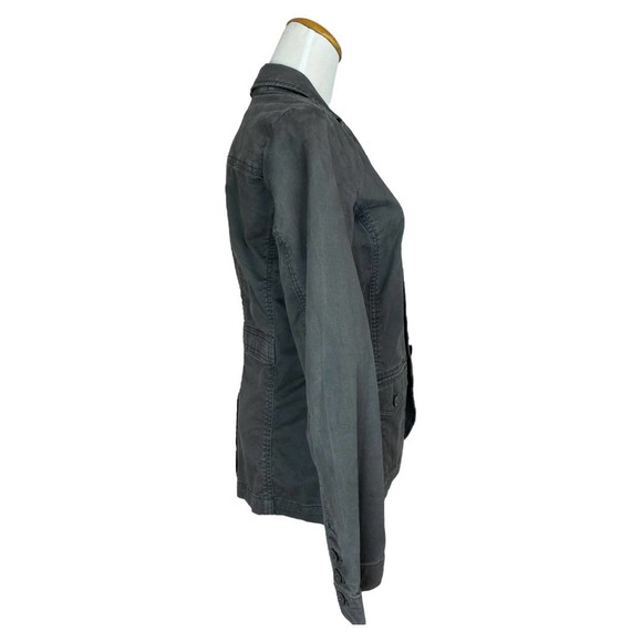Eddie Bauer Legend Wash Gray Stretch Canvas Blazer Jacket Size 4 - Picture 5 of 7
